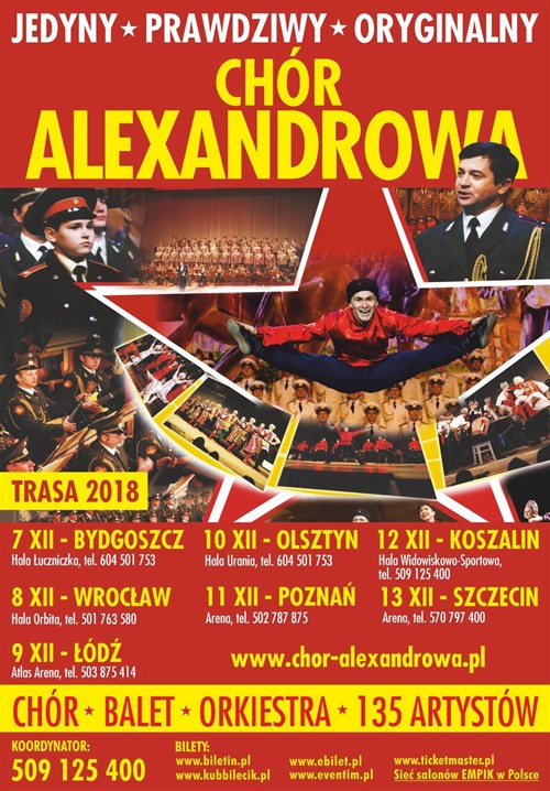 Chór Alexandrowa wystąpi w Polsce Chór Alexandrowa wystąpi w Polsce